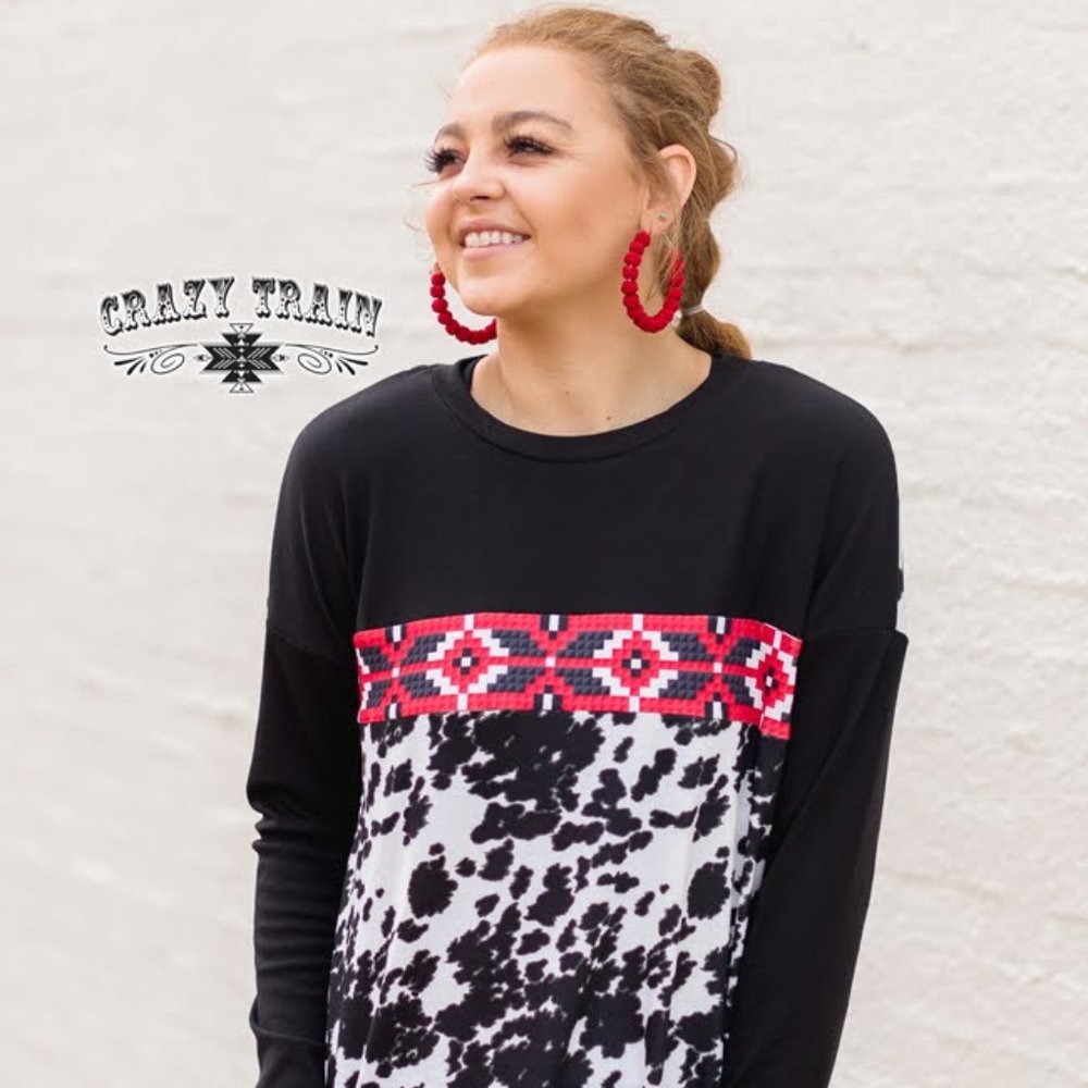 Crazy Train Red Raider Top